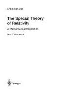 The special theory of relativity: a mathematical exposition