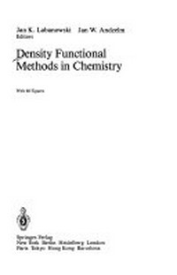 Density functional methods in chemistry