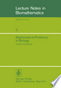 Mathematical Problems in Biology: Victoria Conference /