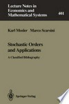 Stochastic Orders and Applications: A Classified Bibliography /
