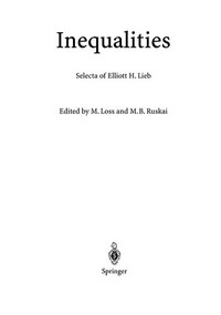 Inequalities: Selecta of Elliott H. Lieb 