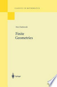 Finite Geometries: Reprint of the 1968 Edition /