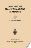 Continuous Transformations in Analysis: With an Introduction to Algebraic Topology