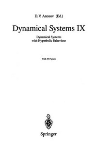 Dynamical Systems IX: Dynamical Systems with Hyperbolic Behaviour 