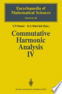 Commutative Harmonic Analysis IV: Harmonic Analysis in IRn /