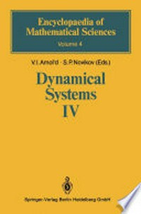 Dynamical Systems IV: Symplectic Geometry and its Applications 