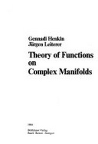 Theory of functions on complex manifolds