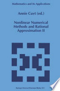 Nonlinear Numerical Methods and Rational Approximation II