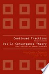 Continued Fractions: Convergence Theory 
