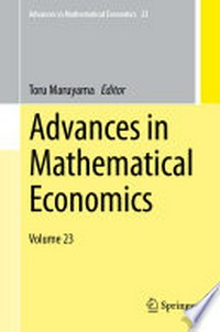 Advances in Mathematical Economics: Volume 23